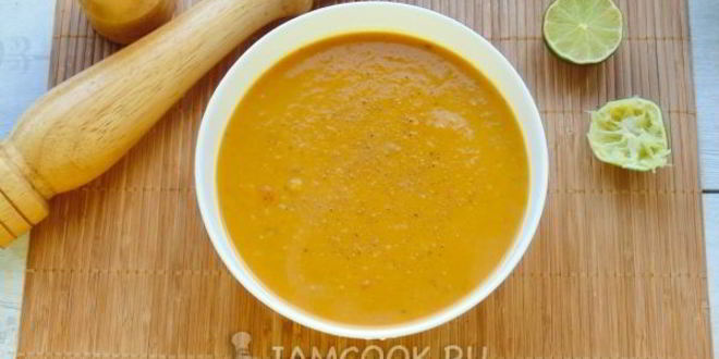 Рецепт азиатский крем-суп из печеной тыквы
