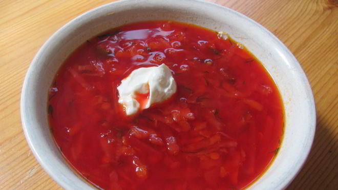 Рецепт Борщ из говядина со свеклой