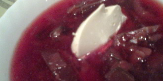 Рецепт борщ из запеченной свеклы