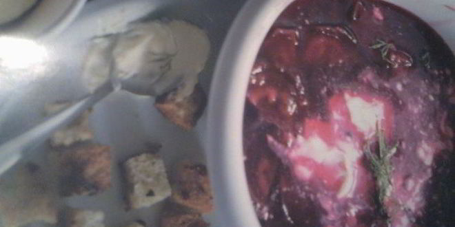 Рецепт борщ из запеченной свеклы