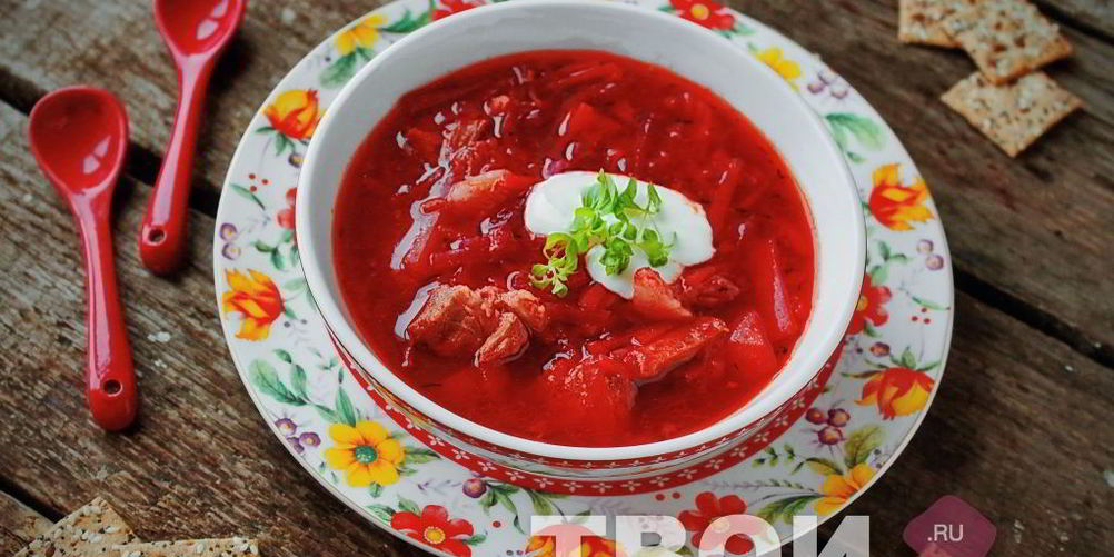Как приготовить борщ красный