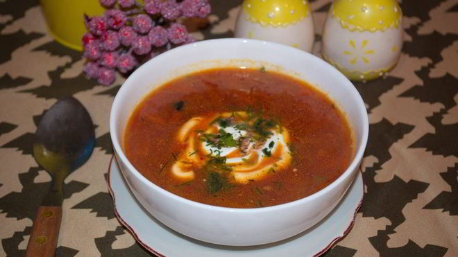 Рецепт Борщ на говяжьем бульоне