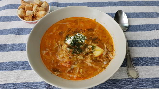 Рецепт Борщ на курином бульоне