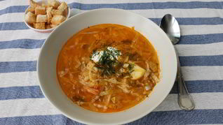 Рецепт Борщ на курином бульоне