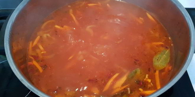 Рецепт борщ на курином бульоне