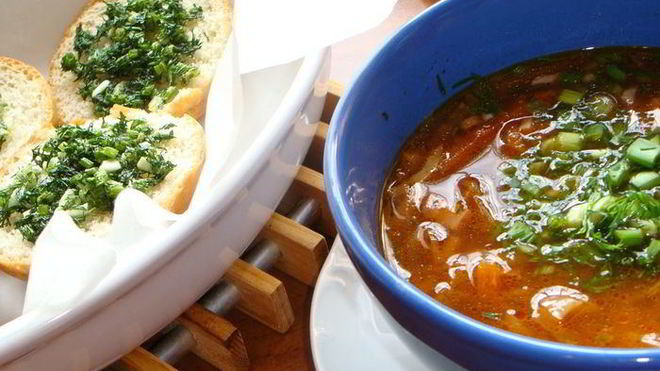 Рецепт Борщ с белыми грибами