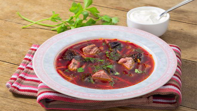 Рецепт Борщ с черносливом