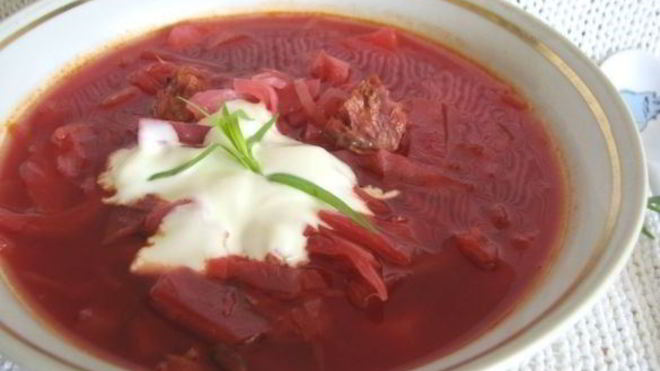 Рецепт Борщ с копчеными ребрышками