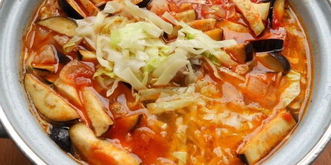 Рецепт борщ с курицей и баклажанами