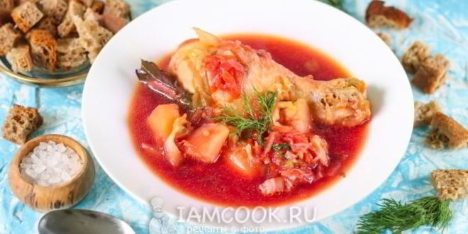 Рецепт борщ с курицей в мультиварке
