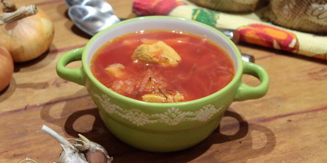 Рецепт борща с курицея