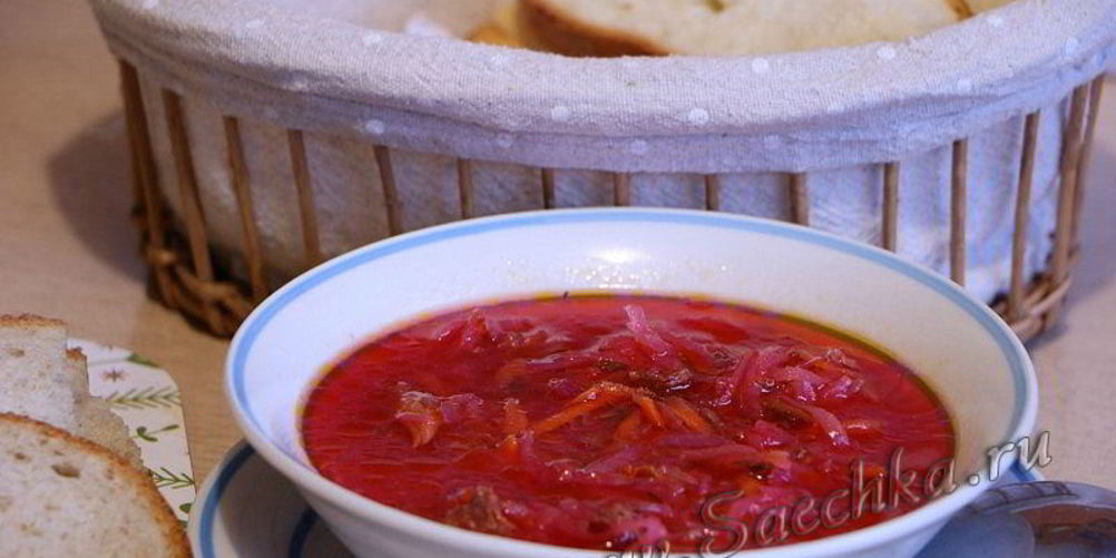 Рецепт борщ с капустой