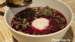 Рецепт Борщ с огурцами