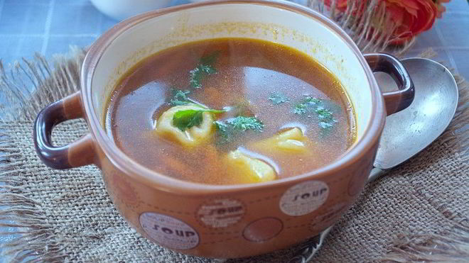 Рецепт Борщ с пельменями