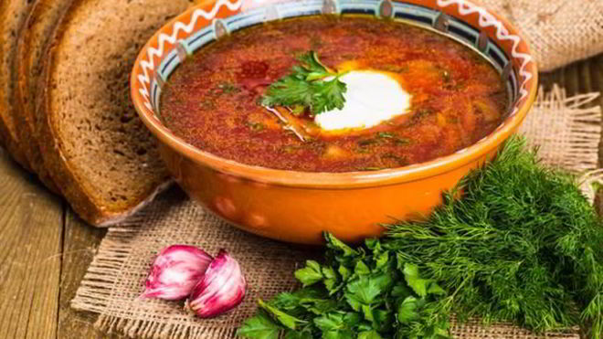 Рецепт Борщ с салом