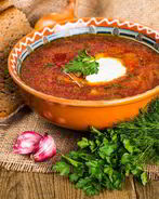 Борщ с салом