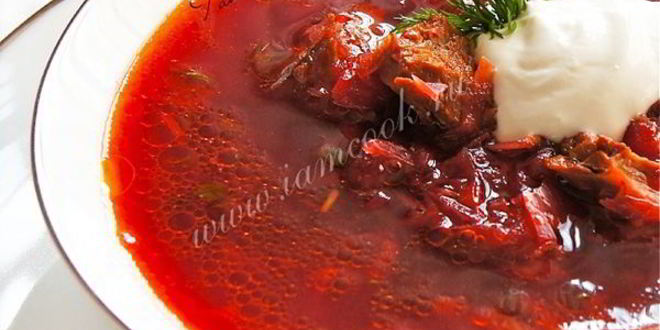 Рецепт борщ с телятиной