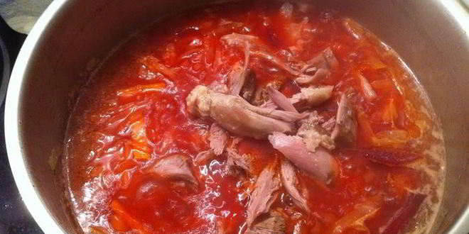 Рецепт борщ с уткой