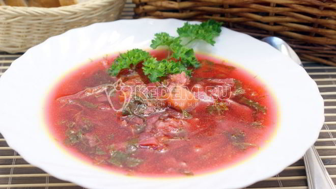 Рецепт Борщ со щавелем