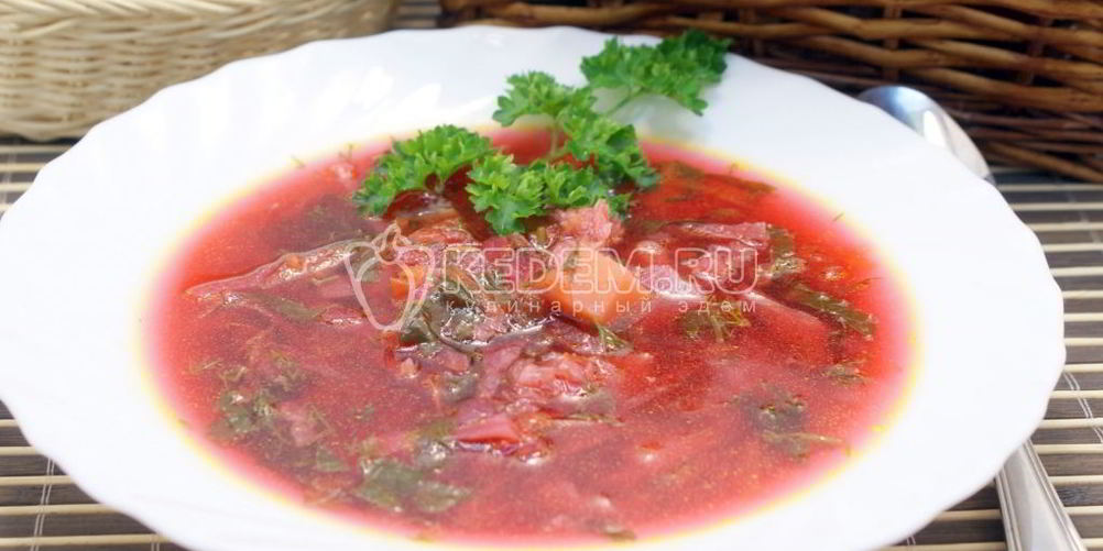 Как приготовить борщ со щавелем