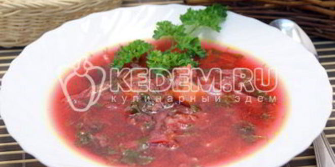 Рецепт борщ со щавелем