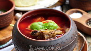 Рецепт Борщ со свеклой и свежей капустой