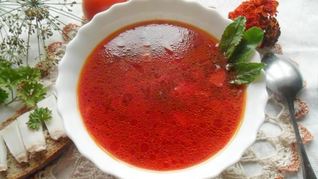 Рецепт Борщ со свекольной ботвой в мультиварке