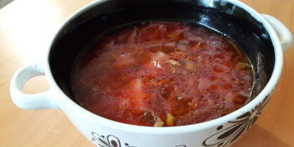 Рецепт борщ с белыми грибами