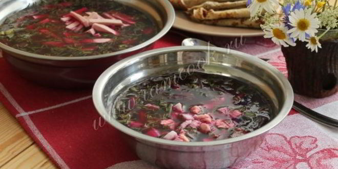 Рецепт холодный борщ из свеклы