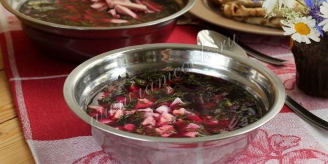 Рецепт холодный борщ из свеклы