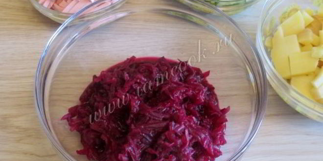 Рецепт холодный борщ из свеклы