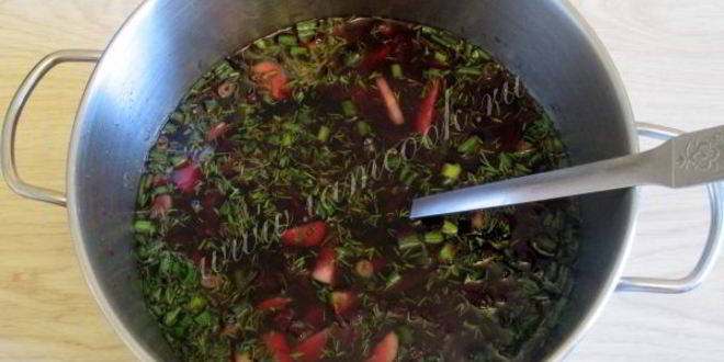 Рецепт холодный борщ из свеклы