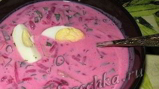 Рецепт Холодный борщ на огуречном рассоле