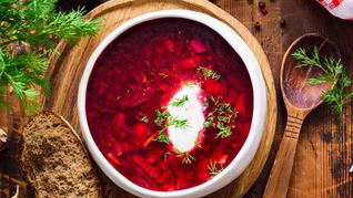 Рецепт Холодный борщ на свекольно-овощном отваре