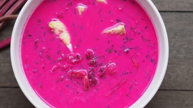 Рецепт Холодный литовский борщ