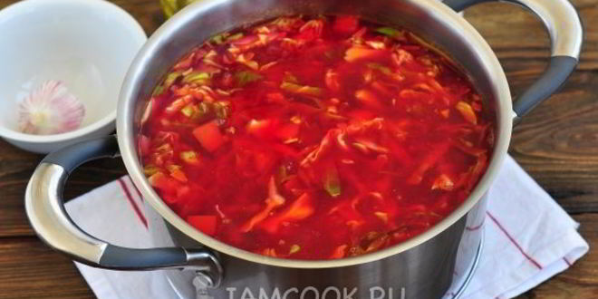 Рецепт классический борщ с курицей