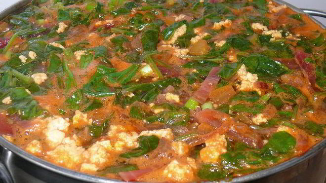 Рецепт Летний зеленый борщ со шпинатом