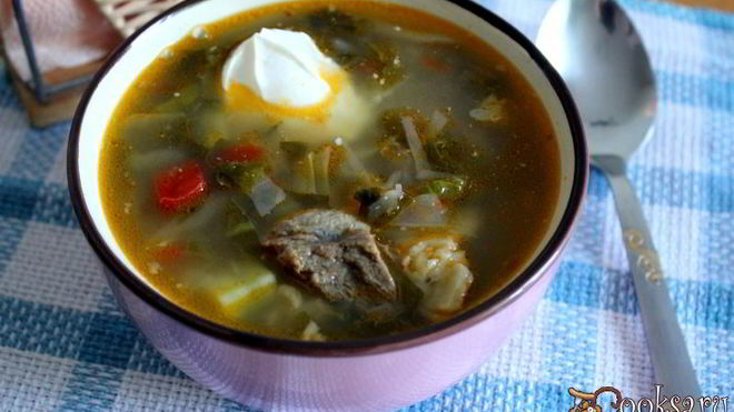 Рецепт Осенний зеленый борщ