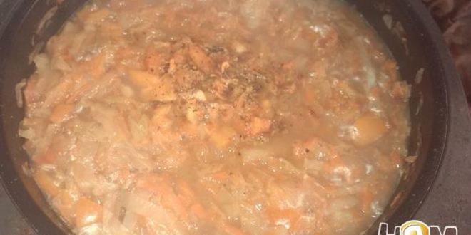 Рецепт осенний желтый борщ