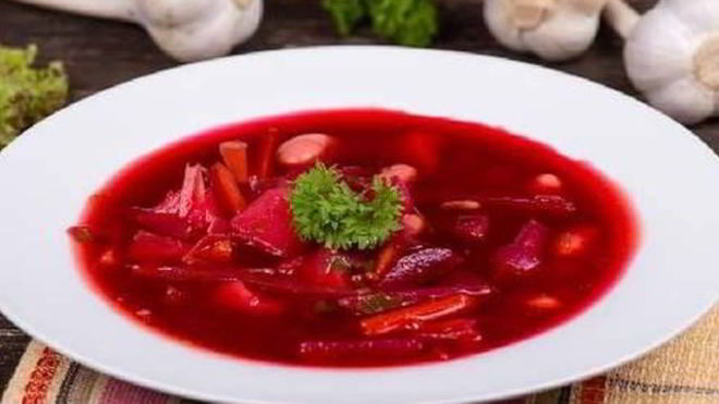 Рецепт Пикантный борщ с фасолью