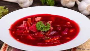 Рецепт Пикантный борщ с фасолью