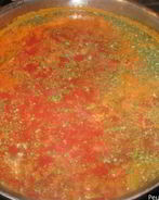 Постный борщ с фасолью и капустой