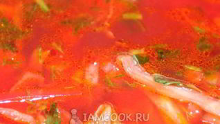 Рецепт Постный борщ с фасолью