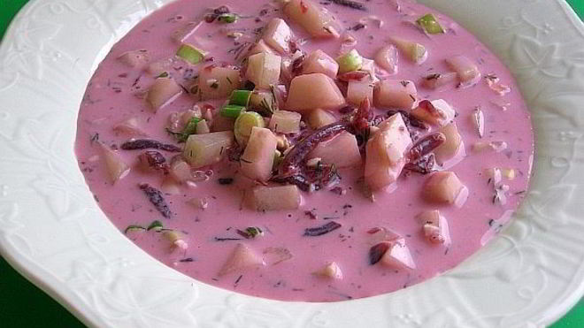 Рецепт Шалтибарщай — холодный литовский борщ