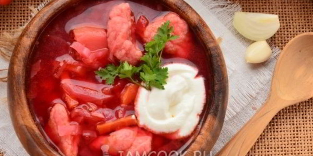 Как приготовить украинский борщ с галушками