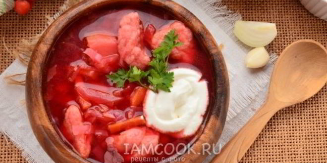 Рецепт украинский борщ с галушками