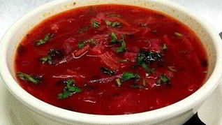 Рецепт Вкуснейший украинский борщ с копченым салом