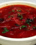 Вкуснейший украинский борщ с копченым салом