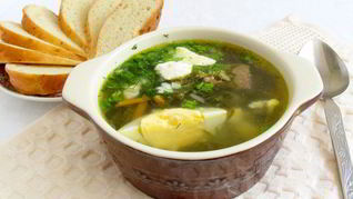 Рецепт Вкусный борщ со щавелем