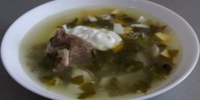 Рецепт зеленый борщ с консервированным щавелем